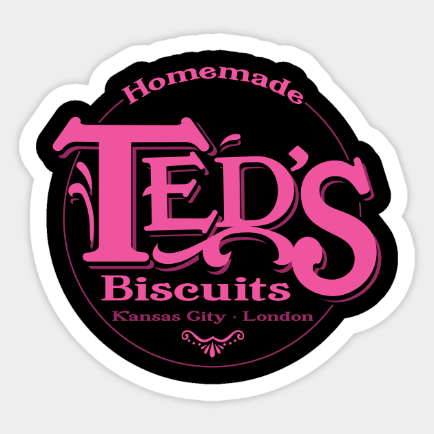 Ted's Biscuits Sticker by CuddleswithCatsArt